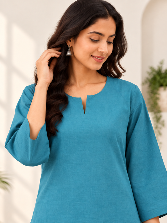 Powder Blue Airy Linen Co-ord Set