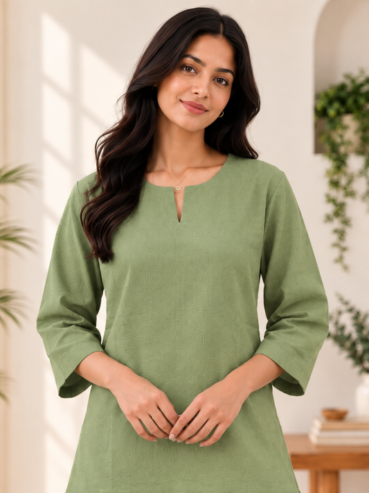 Sage Green Airy Linen Co-ord Set
