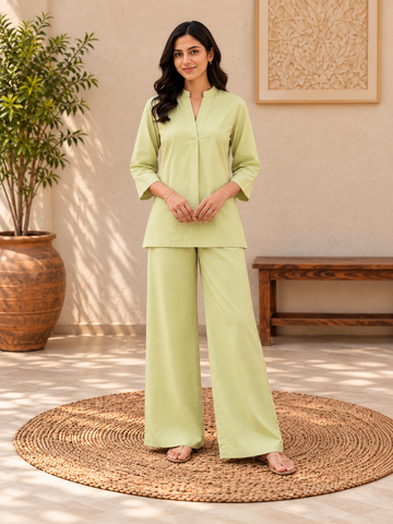 Sage Green Cotton Co-Ord Set