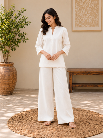 White Cotton Co-Ord Set